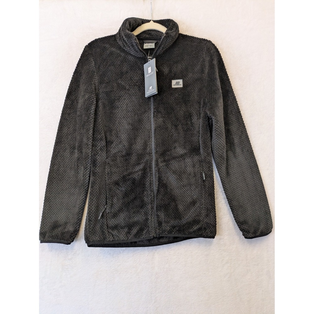 New Balance Women's Size XS Black Textured Fleece Full Zip Jacket NWT